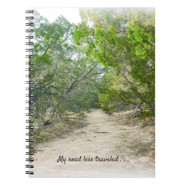 My road less travelled Trail Art Custom Notebook (Front)