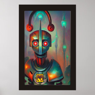 My Robot DJ by Wombott Poster