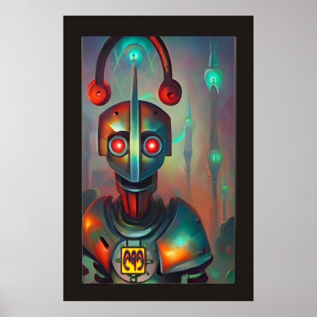 My Robot DJ by Wombott Poster (Front)