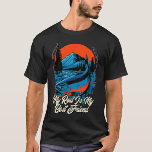 My Rod Is My Best Friend Introvert Fishing Antisoc T-Shirt