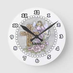 My Roses Cross angel Clock