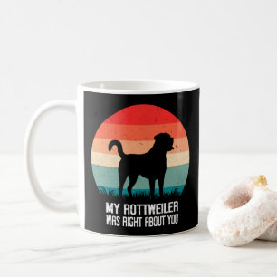 My Rottweiler Was Right About You Dog Retro Coffee Mug