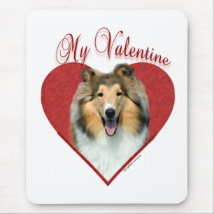 My Rough Collie Valentine Mouse Pad