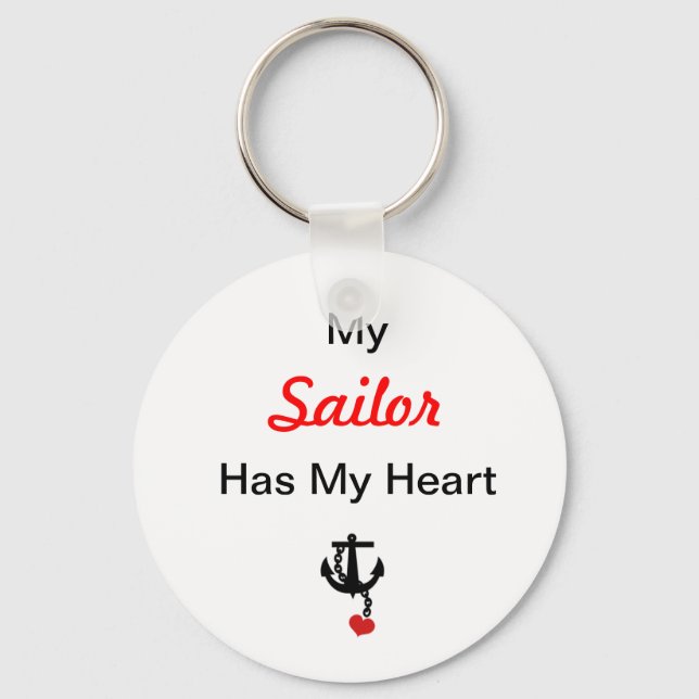 My Sailor Has My Heart Key Ring (Front)