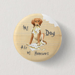 My Saluki Ate my Homework 3 Cm Round Badge