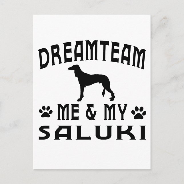My Saluki Dog Postcard (Front)