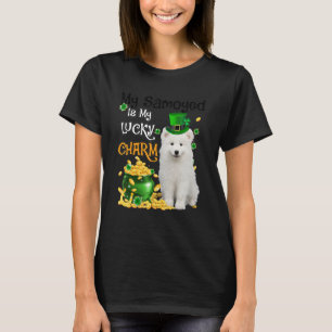 My Samoyed Is My Lucky Charm Cute Dog Patricks Day T-Shirt