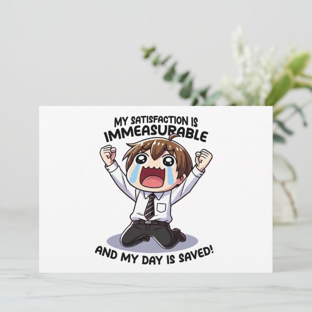 My satisfaction is immeasurable! invitation (Standing Front)