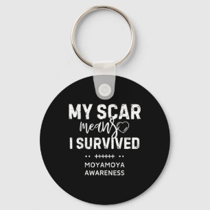 My Scar Means I Survived Moyamoya Awareness Key Ring