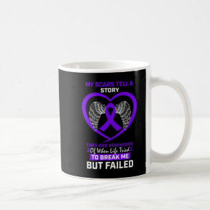 My Scars Tell A Story Purple Hodgkin's Lymphoma Aw Coffee Mug
