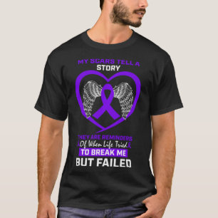 My Scars Tell A Story Purple Hodgkin's Lymphoma Aw T-Shirt