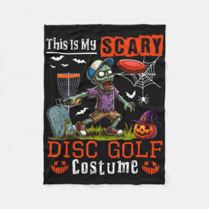 My Scary Disc Golf Costume Horror Halloween Player Fleece Blanket