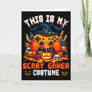 My Scary Gamer Costume Halloween Game Controller A Card