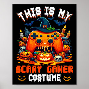 My Scary Gamer Costume Halloween Game Controller A Poster