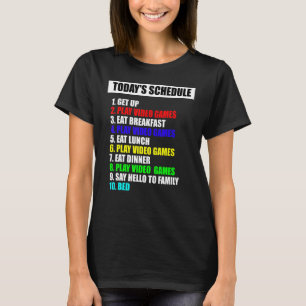 My Schedule Perfect Day Video Games Tee Gamer