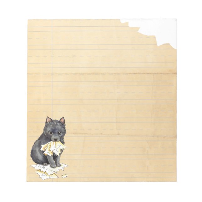 My Schipperke Ate My Homework Notepad (Front)