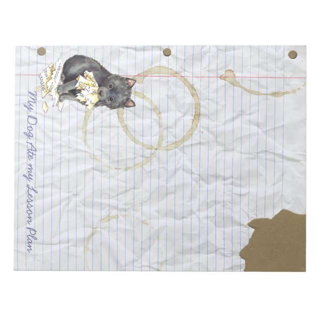My Schipperke Ate My Lesson Plan Notepad (Front)