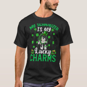 My Schnauzer Is My Lucky Charms Schnauzer St Patri T-Shirt