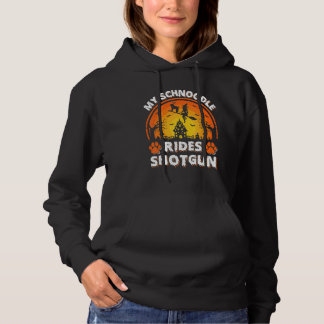 My Schnoodle Dog Ride Witch Shotgun Halloween Hoodie