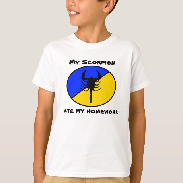 My Scorpion ate my homework T-Shirt (Front)
