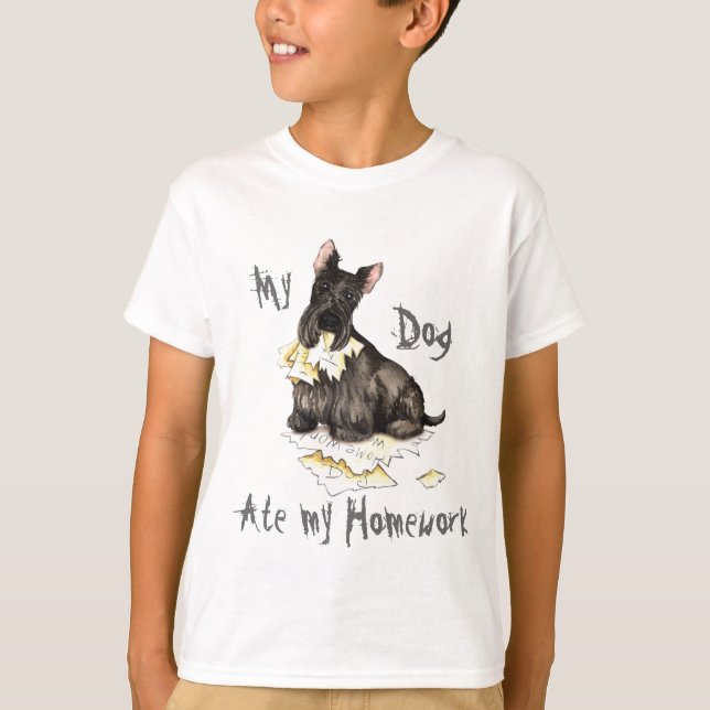 My Scottie Ate my Homework T-Shirt (Front)