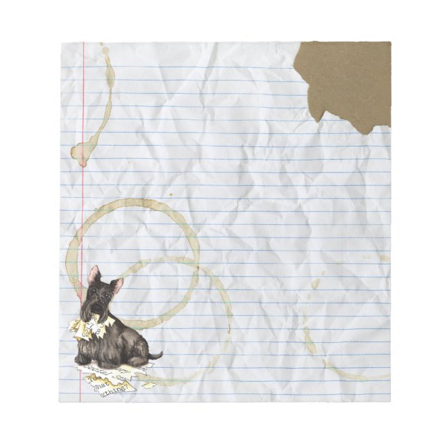 My Scottie Ate my Lesson Plan Notepad (Front)