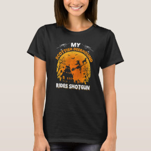 My Scottish Deerhound Dog Ride Shotgun Halloween T-Shirt