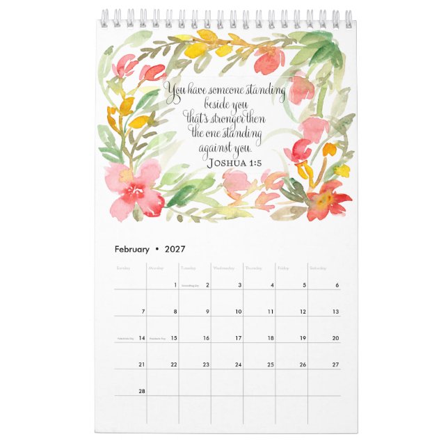 My Scripture calendar (Feb 2027)