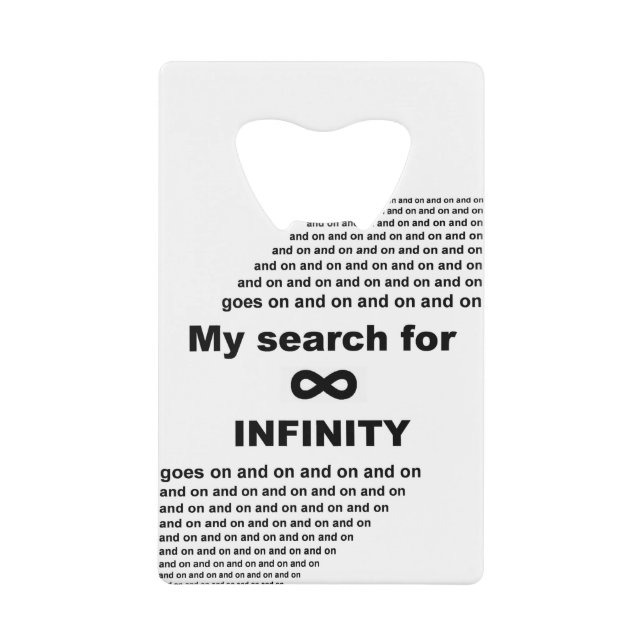My search for infinity goes on and on (Front)