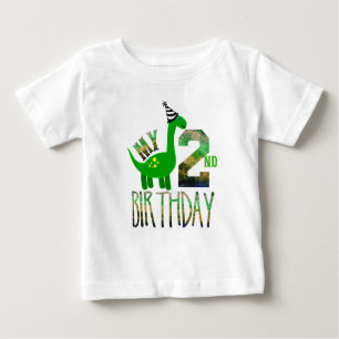My Second Birthday Dinosaur Party Baby T-Shirt