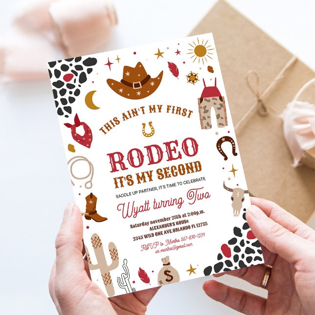 My Second Rodeo Cowboy Ranch Southwestern Birthday Invitation (Creator Uploaded)