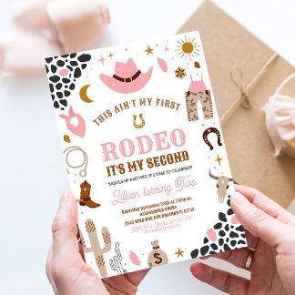 My Second Rodeo Cowgirl Birthday Invitation