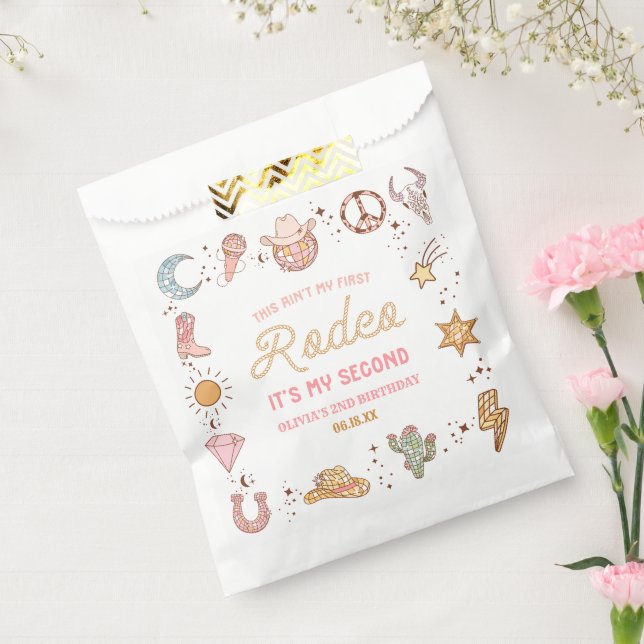 My Second Rodeo Western Cowgirl 2nd Birthday Party Favour Bag (Sealed)
