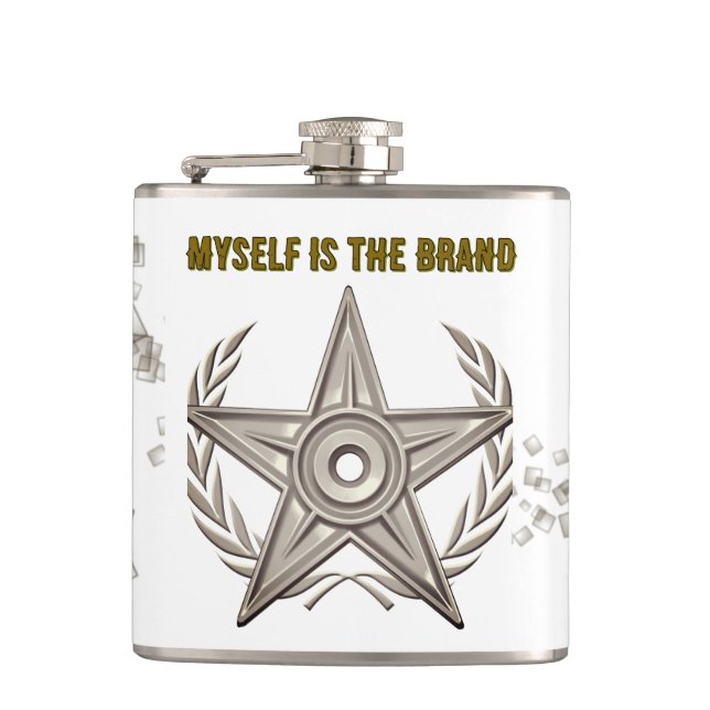 MY SELF IS THE BRAND HIP FLASK (Front)
