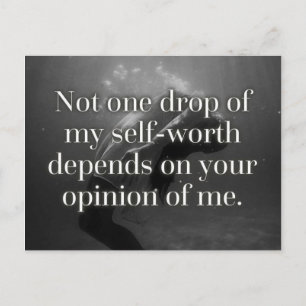 My Self-Worth Quote Postcard