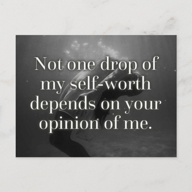 My Self-Worth Quote Postcard (Front)