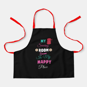 My sewing room is my happy place apron