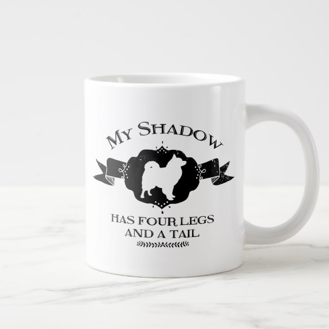 My Shadow Dog Large Coffee Mug (Right)