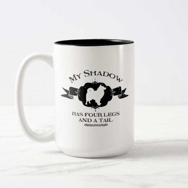 My Shadow Dog Two-Tone Coffee Mug (Left)