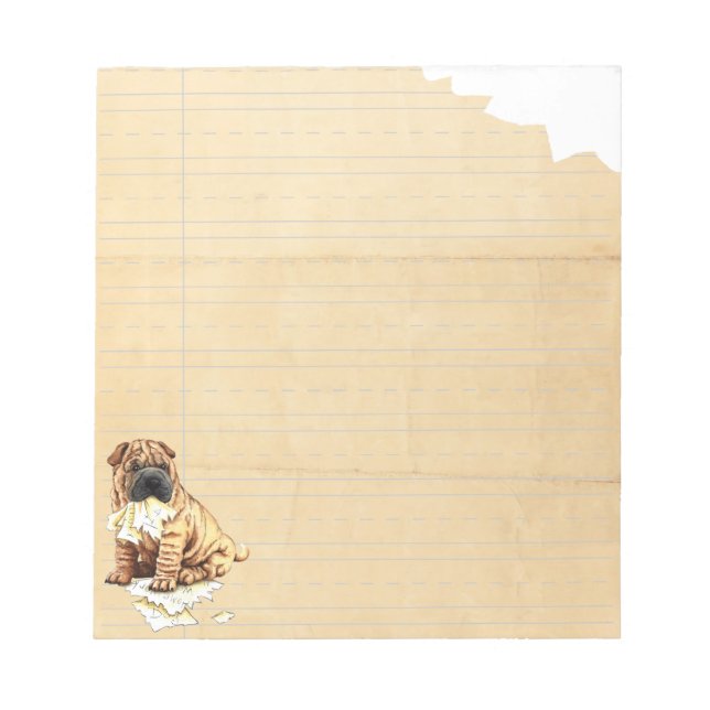 My Shar-Pei Ate My Homework Notepad (Front)