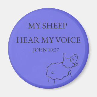My Sheep Hear My Voice Scripture Magnet