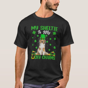 My Sheltie Is My Lucky Charms Sheltie Dog St Patri T-Shirt