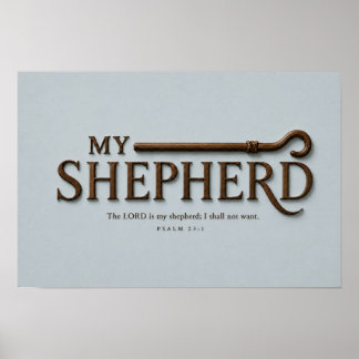 MY SHEPHERD – Mist Blue | Psalm 23:1 Wall Art