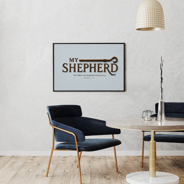 MY SHEPHERD – Mist Blue | Psalm 23:1 Wall Art (Creator Uploaded)