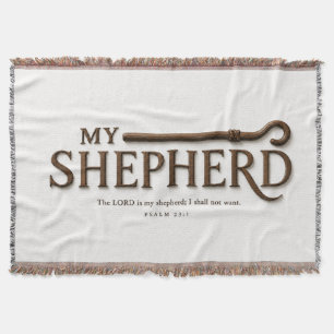 MY SHEPHERD   Pure White   Psalm 23:1  Throw Blanket