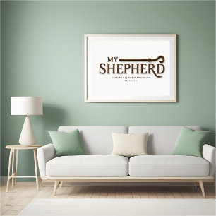 MY SHEPHERD – Pure White Psalm 23:1 Wall Art