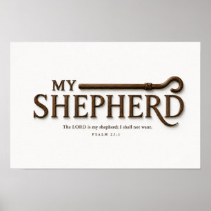 MY SHEPHERD – Pure White Psalm 23:1 Wall Art