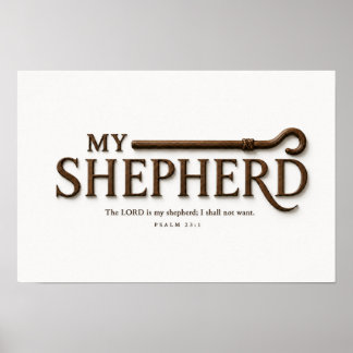 MY SHEPHERD – Pure White | Psalm 23:1 Wall Art