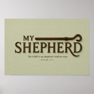 MY SHEPHERD – Soft Sage Psalm 23:1 Wall Art