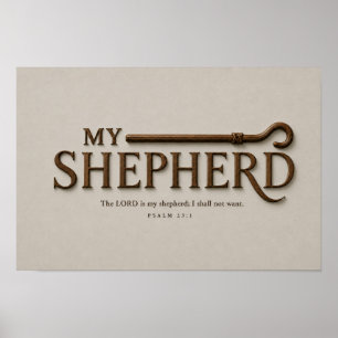 MY SHEPHERD – Soft Stone Psalm 23:1 Wall Art